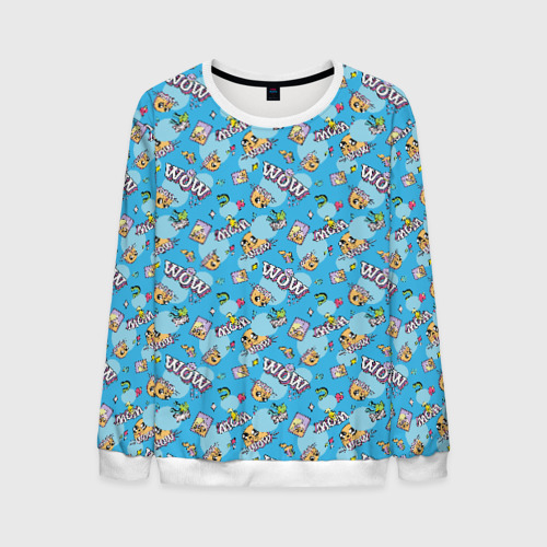 Мужской свитшот 3D Wow blue Фото 01 Мужской свитшот 3D Wow blue Фото 01