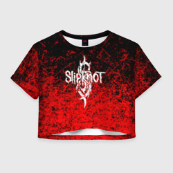 Женская футболка Crop-top 3D Slipknot