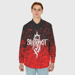 Мужская рубашка oversize 3D Slipknot - фото 2