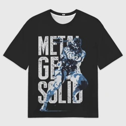 Женская футболка oversize 3D Metal Gear
