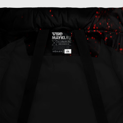 Куртка с принтом Slipknot для мужчины, вид на модели спереди №4. Цвет основы: черный