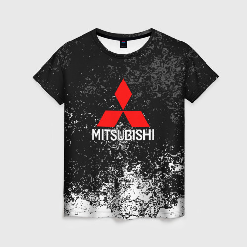 Женская футболка 3D с принтом MITSUBISHI, вид спереди #2