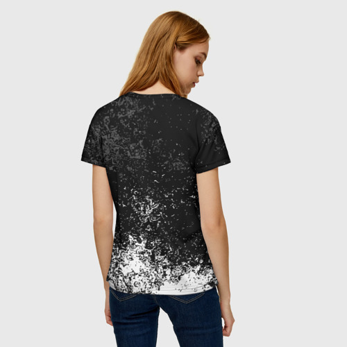 Женская футболка 3D с принтом MITSUBISHI, вид сзади #2