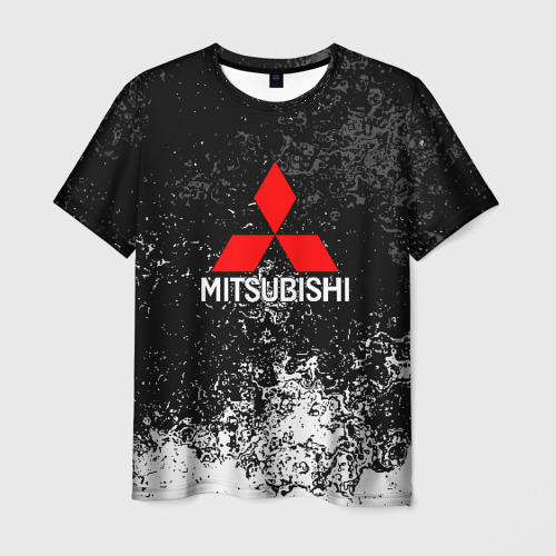 Мужская футболка 3D с принтом MITSUBISHI, вид спереди #2