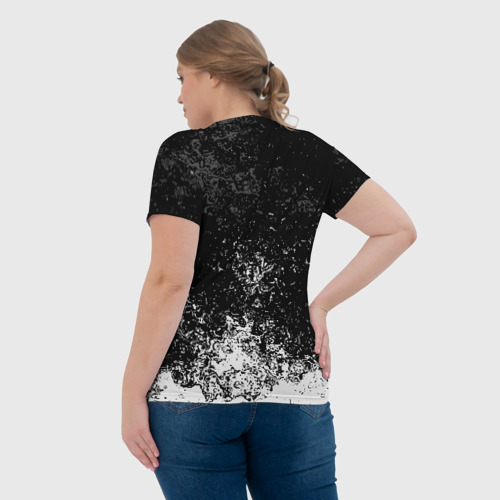 Женская футболка 3D с принтом MITSUBISHI, вид сзади #2