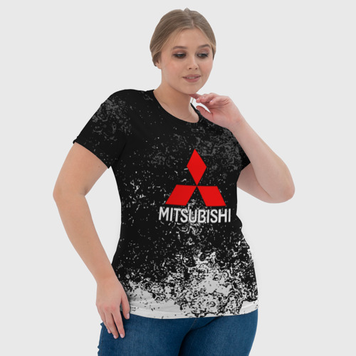 Женская футболка 3D с принтом MITSUBISHI, фото #4