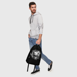 Рюкзак с принтом Metal gear для любого человека, вид спереди №5. Цвет основы: белый