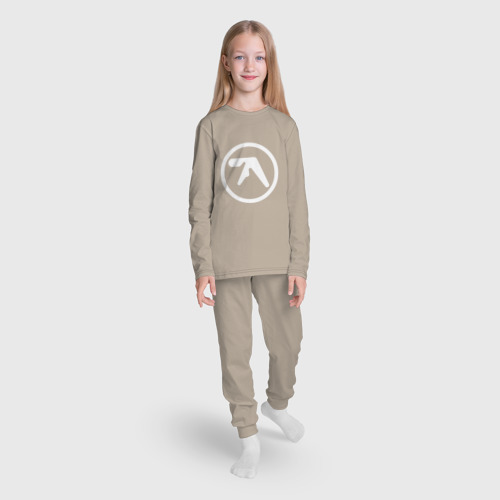 Детская пижама с лонгсливом хлопок Aphex Twin, цвет миндальный - фото 5
