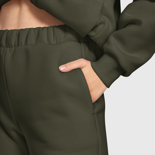 Женский костюм хлопок Oversize с принтом Aphex Twin, вид сбоку #3