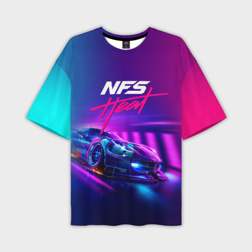 Мужская футболка oversize 3D Need for Speed - heat 2019, цвет 3D печать