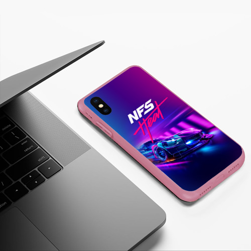 Чехол для iPhone XS Max матовый Need for Speed - heat 2019, цвет малиновый - фото 5