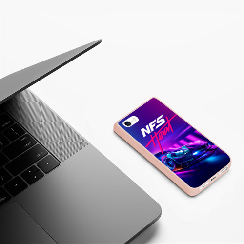 Чехол для iPhone 5/5S матовый Need for Speed - heat 2019, цвет светло-розовый - фото 5