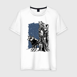 Мужская футболка хлопок Викинг и Волки