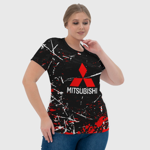 Женская футболка 3D Mitsubishi, цвет 3D печать - фото 6