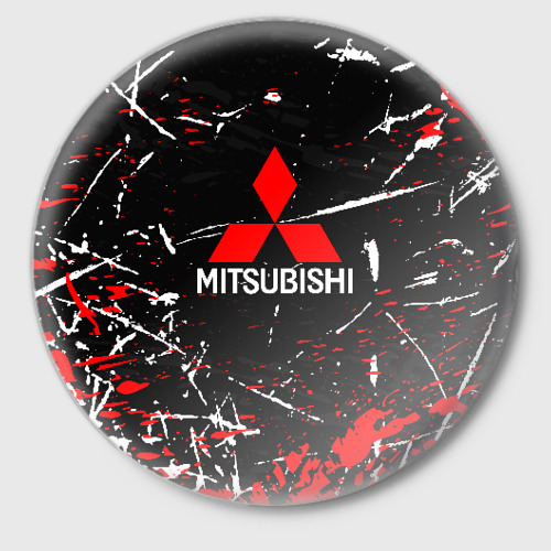 Значок с принтом Mitsubishi, вид спереди №1
