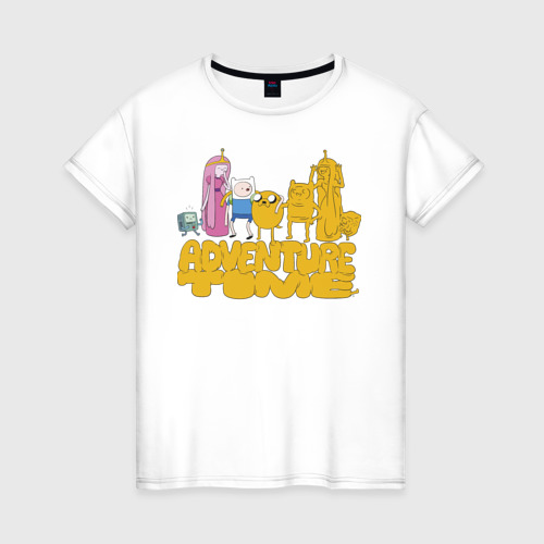 Женская футболка хлопок Adventure time Фото 01 Женская футболка хлопок Adventure time Фото 01