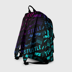 Рюкзак с принтом NFS - heat 2019 для любого человека, вид сзади №1. Цвет основы: белый