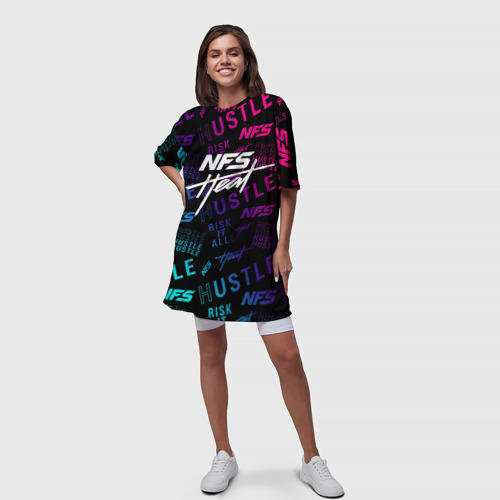 Платье-футболка 3D NFS - heat 2019, цвет 3D печать - фото 5