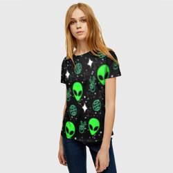 Женская футболка 3D Пришельцы - фото 2