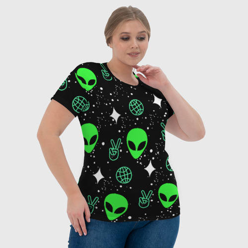 Женская футболка 3D Пришельцы, цвет 3D печать - фото 6