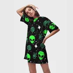 Платье-футболка 3D Пришельцы - фото 2