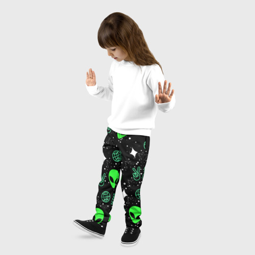 Детские брюки 3D Пришельцы, цвет 3D печать - фото 3