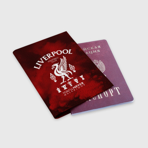 Обложка для паспорта матовая кожа Ливерпуль, цвет красный - фото 3