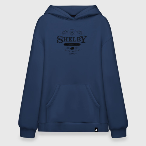 Худи SuperOversize хлопок Shelby Company Limited, цвет темно-синий