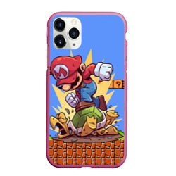 Чехол для iPhone 11 Pro Max матовый Марио
