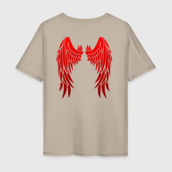 Мужская футболка хлопок Oversize Lucifer крылья