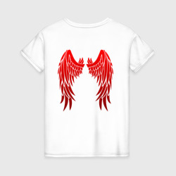 Женская футболка хлопок Lucifer крылья