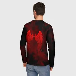 Мужской лонгслив 3D Lucifer крылья - фото 2