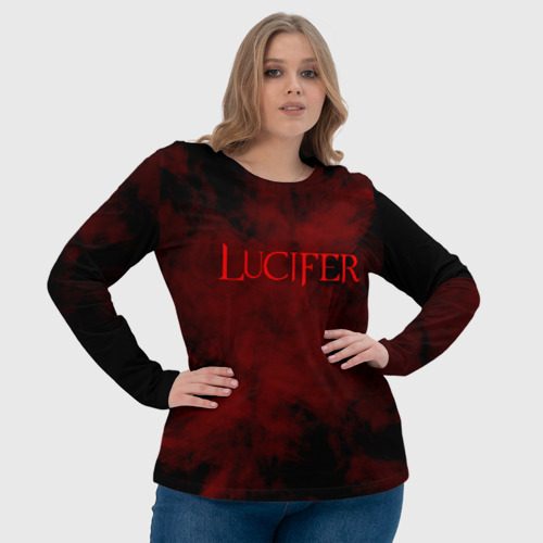 Женский лонгслив 3D Lucifer крылья, цвет 3D печать - фото 6