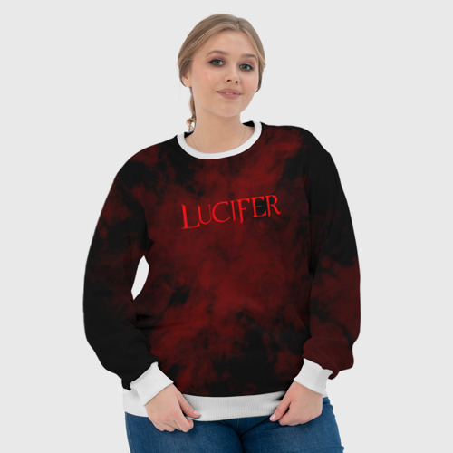 Женский свитшот 3D Lucifer крылья, цвет 3D печать - фото 6