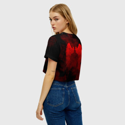 Женская футболка Crop-top 3D Lucifer крылья - фото 2