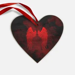 Деревянная игрушка Сердце Lucifer крылья