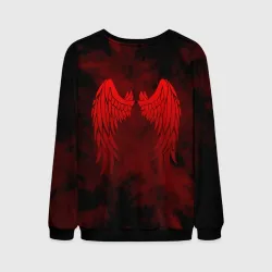 Мужской свитшот 3D Lucifer крылья
