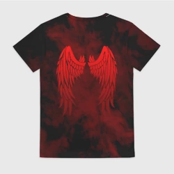 Женская футболка 3D Lucifer крылья