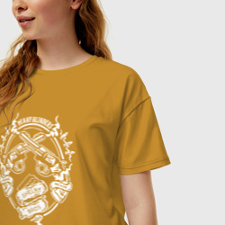Женская футболка хлопок Oversize Острые козырьки - фото 2