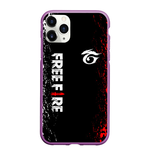 Чехол для iPhone 11 Pro Max матовый Garena free fire, цвет фиолетовый