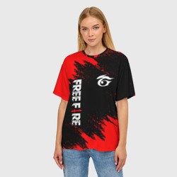 Женская футболка oversize 3D Garena free fire - фото 2