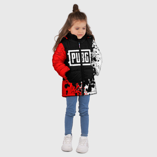 Зимняя куртка для девочек 3D PUBG ПАБГ, цвет красный - фото 5