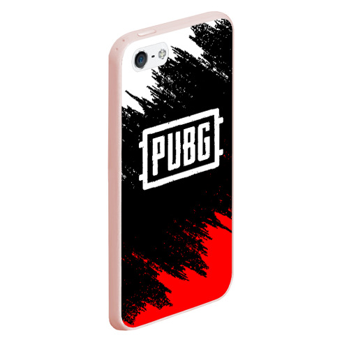 Чехол для iPhone 5/5S матовый PUBG, цвет светло-розовый - фото 3