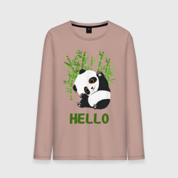 Мужской лонгслив хлопок Panda Hello