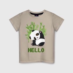 Детская футболка хлопок Panda Hello