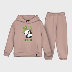 Детский костюм хлопок Oversize Panda Hello