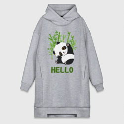 Платье-худи хлопок Panda Hello