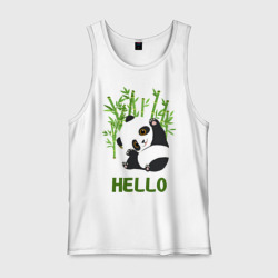 Мужская майка хлопок Panda Hello