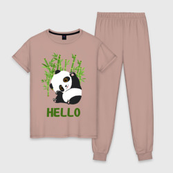 Женская пижама хлопок Panda Hello