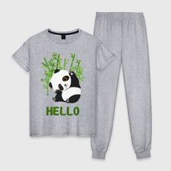 Женская пижама хлопок Panda Hello